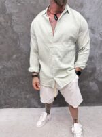 Breeze Linen Shirt – Mint - Image 3