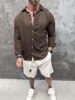 Terra Linen Shirt – Brown - Image 3