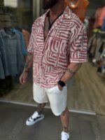 Premium Crochet Shirt „Maze“ Rose Edition - Image 3