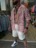 Premium Crochet Shirt „Maze“ Rose Edition - Image 2