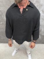 Noir Haven Oversized Polo - Image 4
