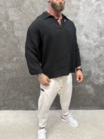 Noir Haven Oversized Polo - Image 5