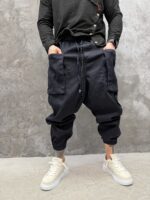 DARK NAVY HAREM CARGO - Image 6