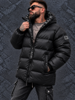 AJ81 BLACK PREMIUM – Мъжко зимно пухено яке с качулка - Image 6